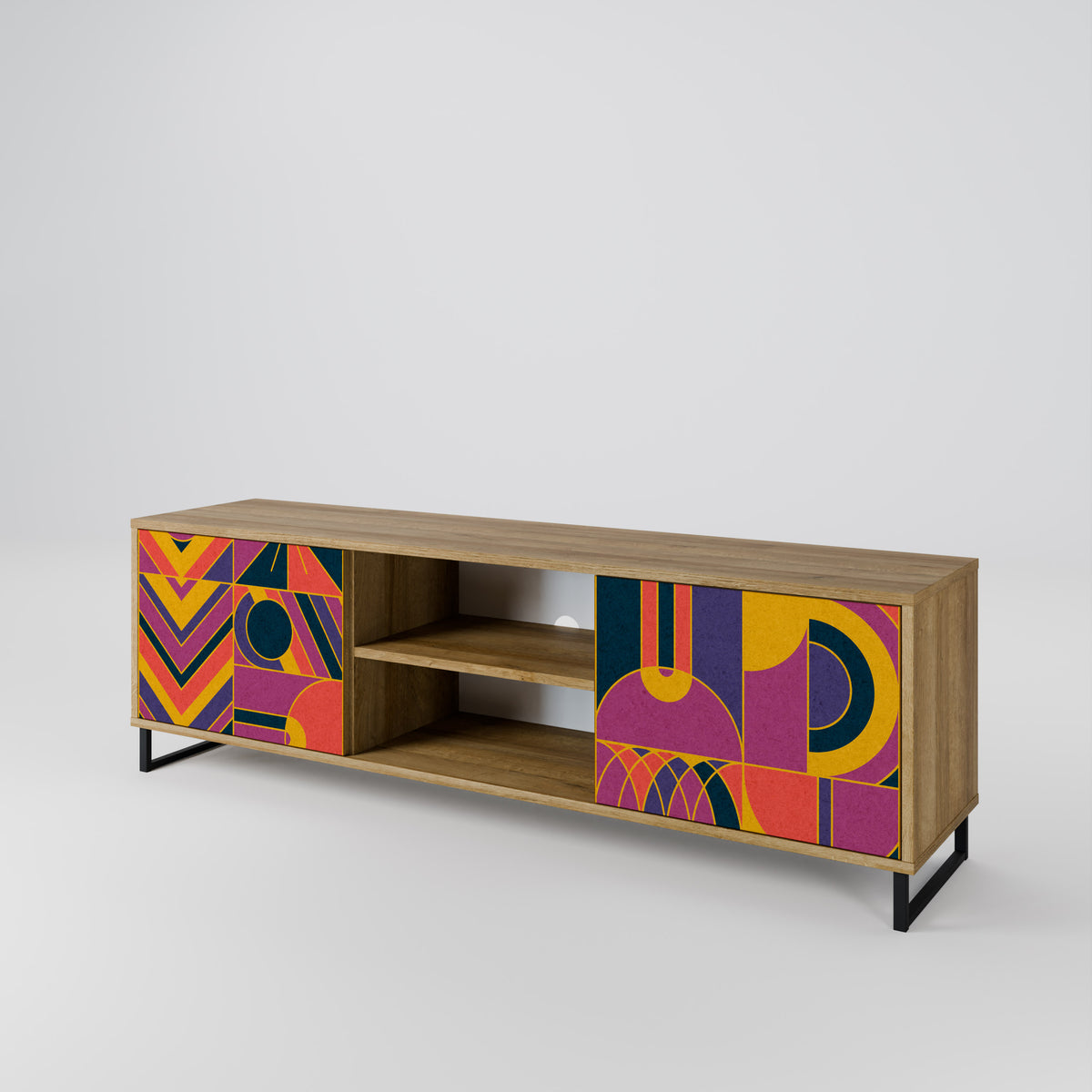 ELECTRIC PATTERNS 2-Door TV Cabinet