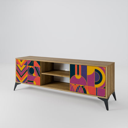 ELECTRIC PATTERNS 2-Door TV Cabinet