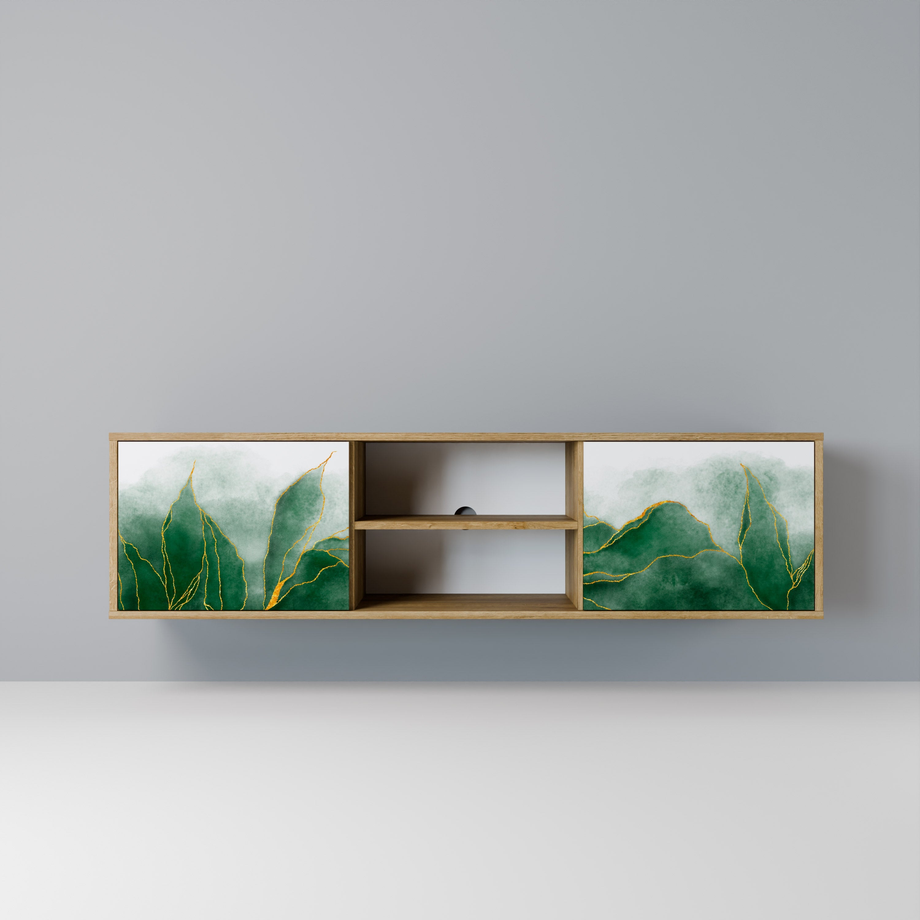 Meuble TV 2 portes EXPENSIVE NATURE effet chêne