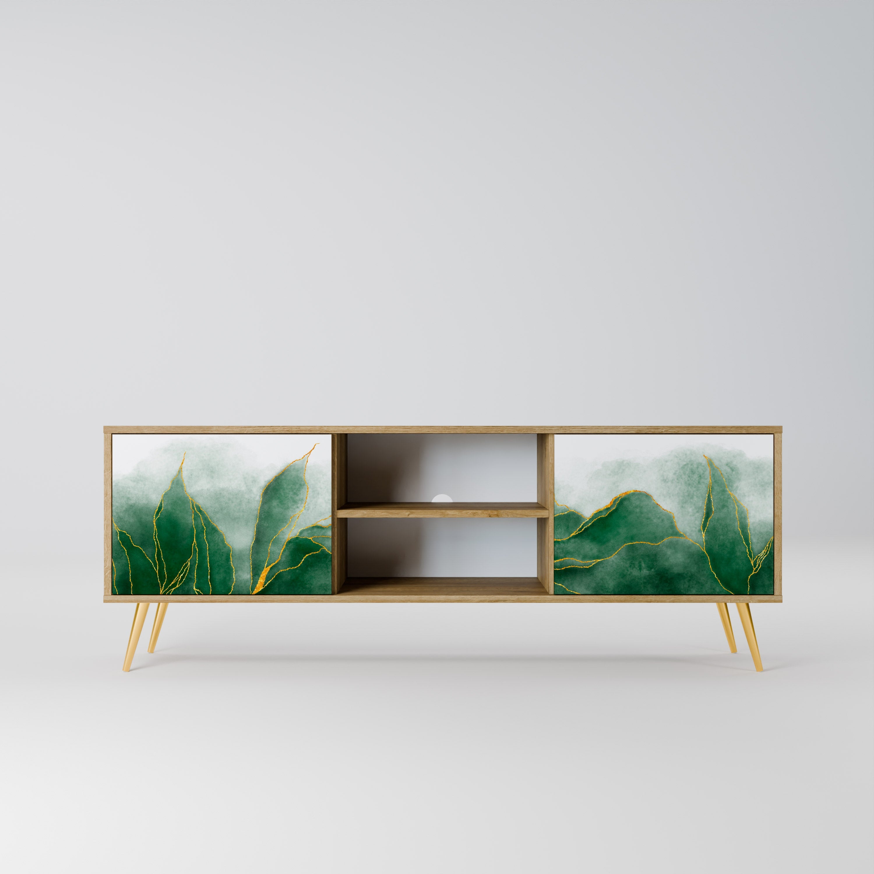 Meuble TV 2 portes EXPENSIVE NATURE effet chêne