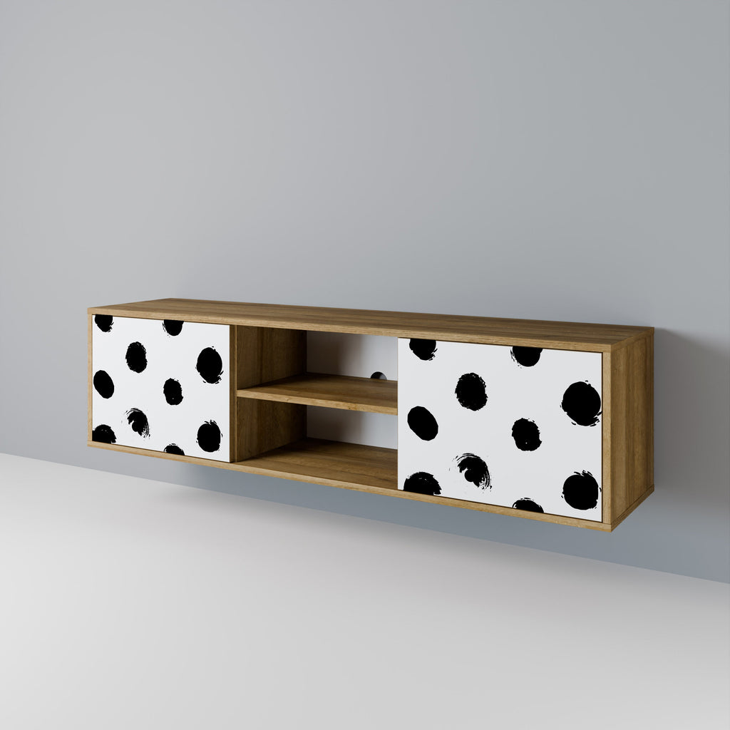 SLIPPING MINUTES Meuble TV 2 portes effet chêne