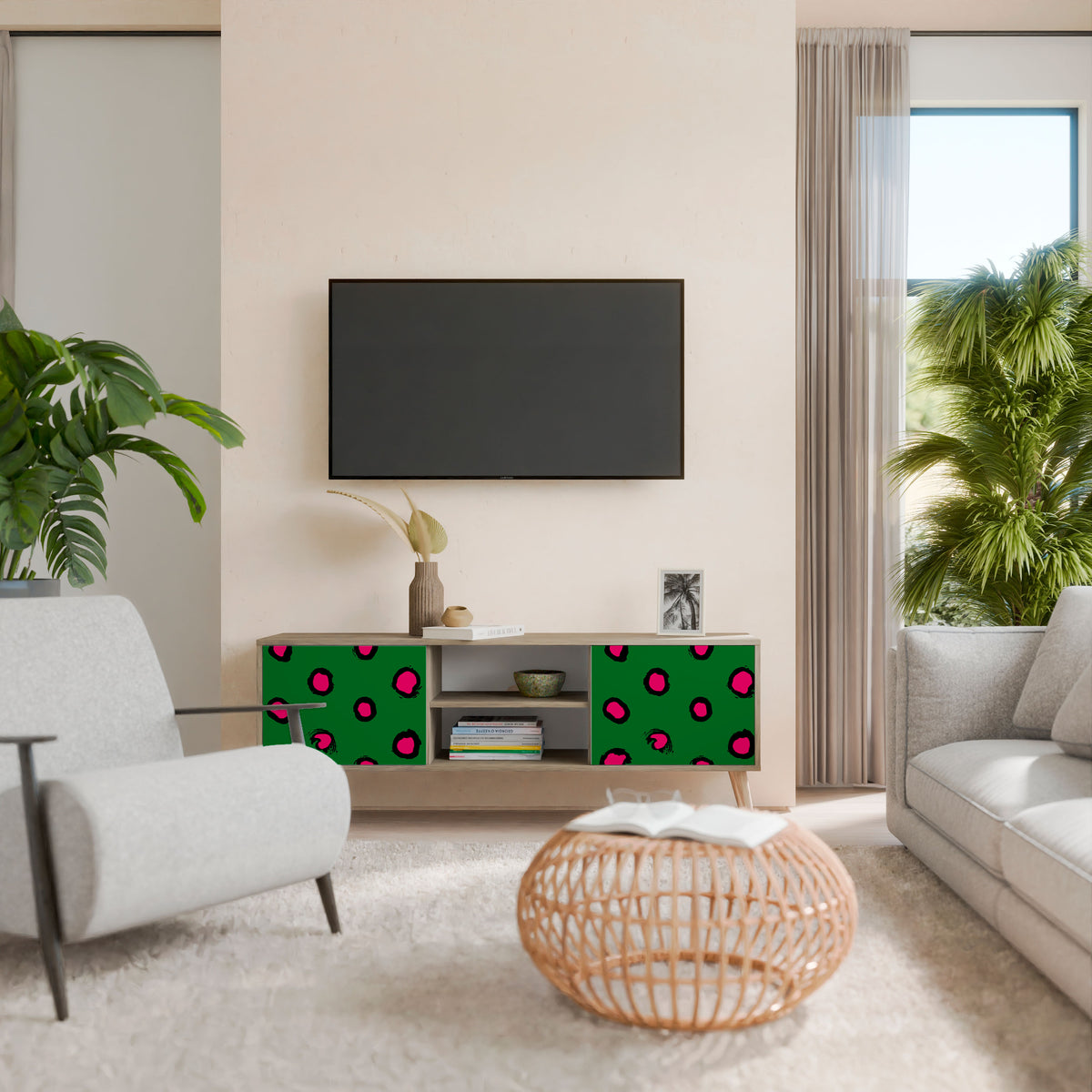 FUNKY SPOTS 2-Door TV Cabinet