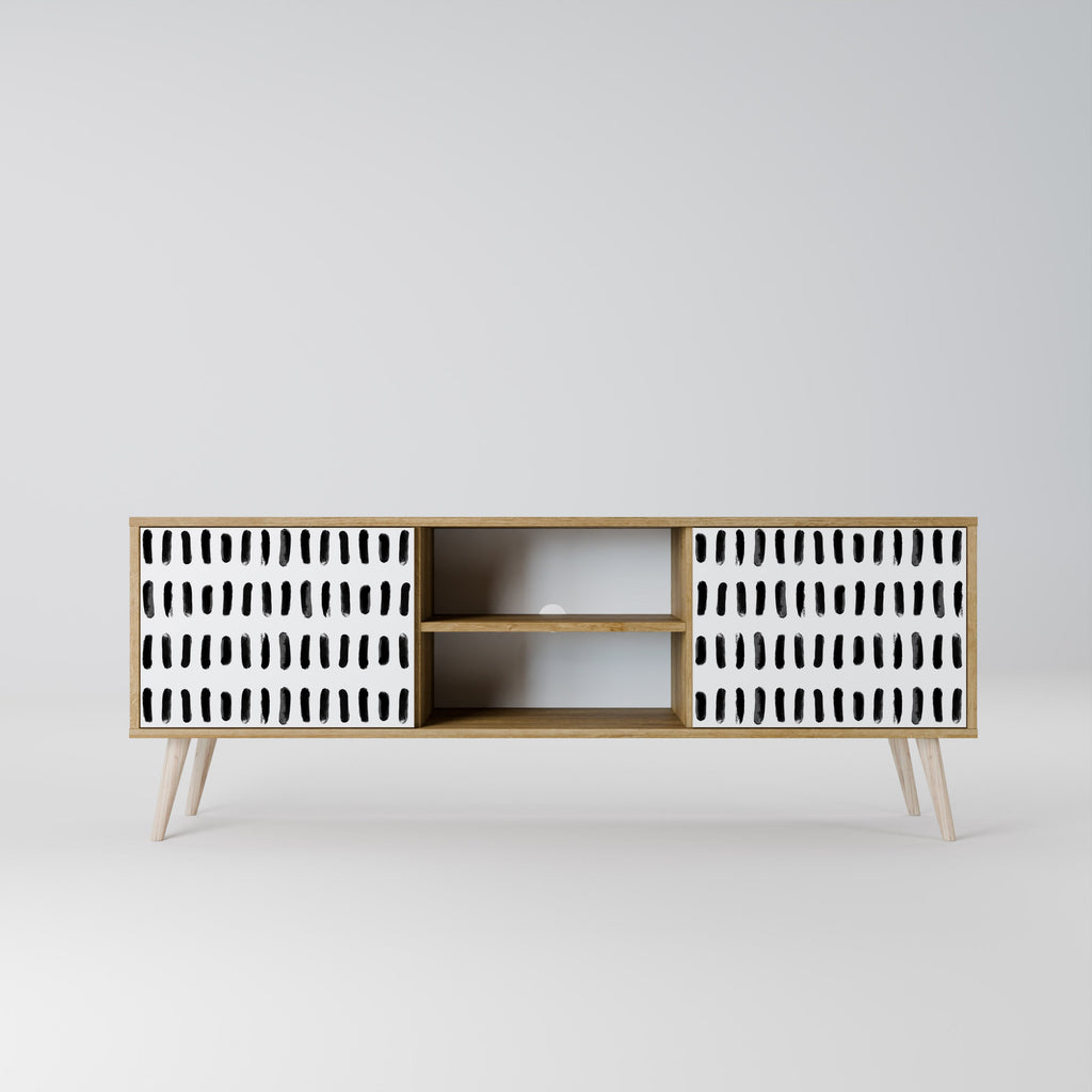 Meuble TV 2 portes NIGHTY MELODIES effet chêne