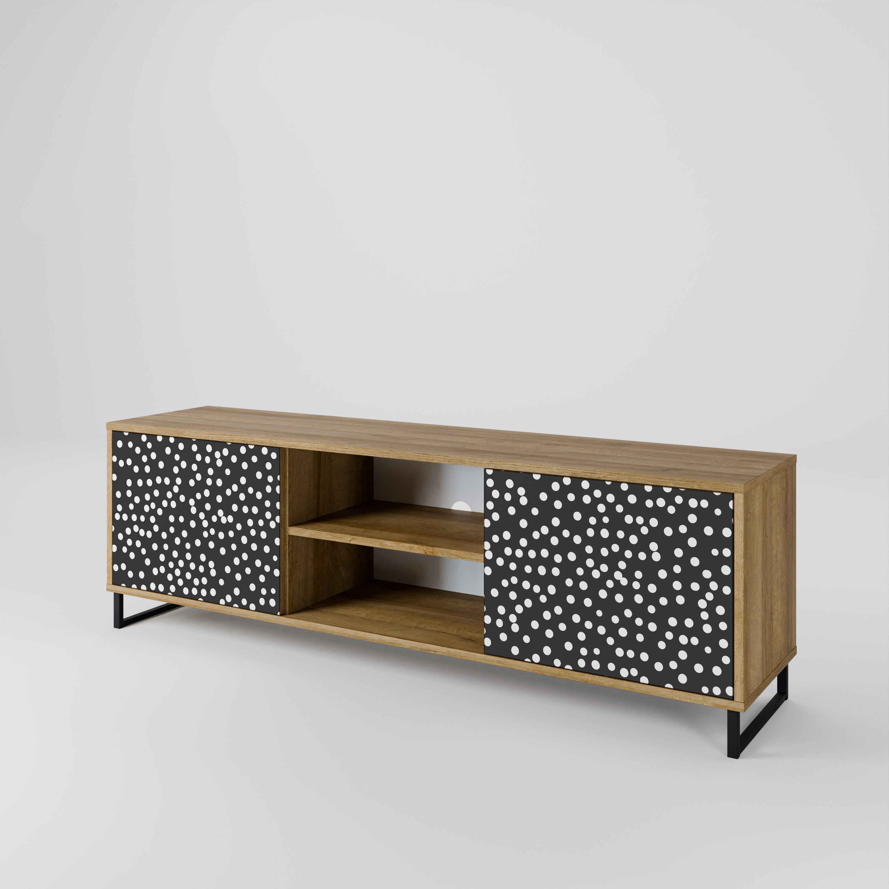 Meuble TV 2 portes BLINDING LIGHTS effet chêne