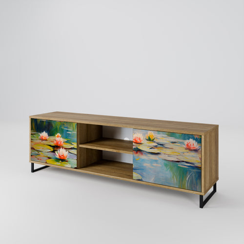 BLOOMING WATERS 2-Door TV Cabinet