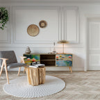 BLOOMING WATERS 2-Door TV Cabinet