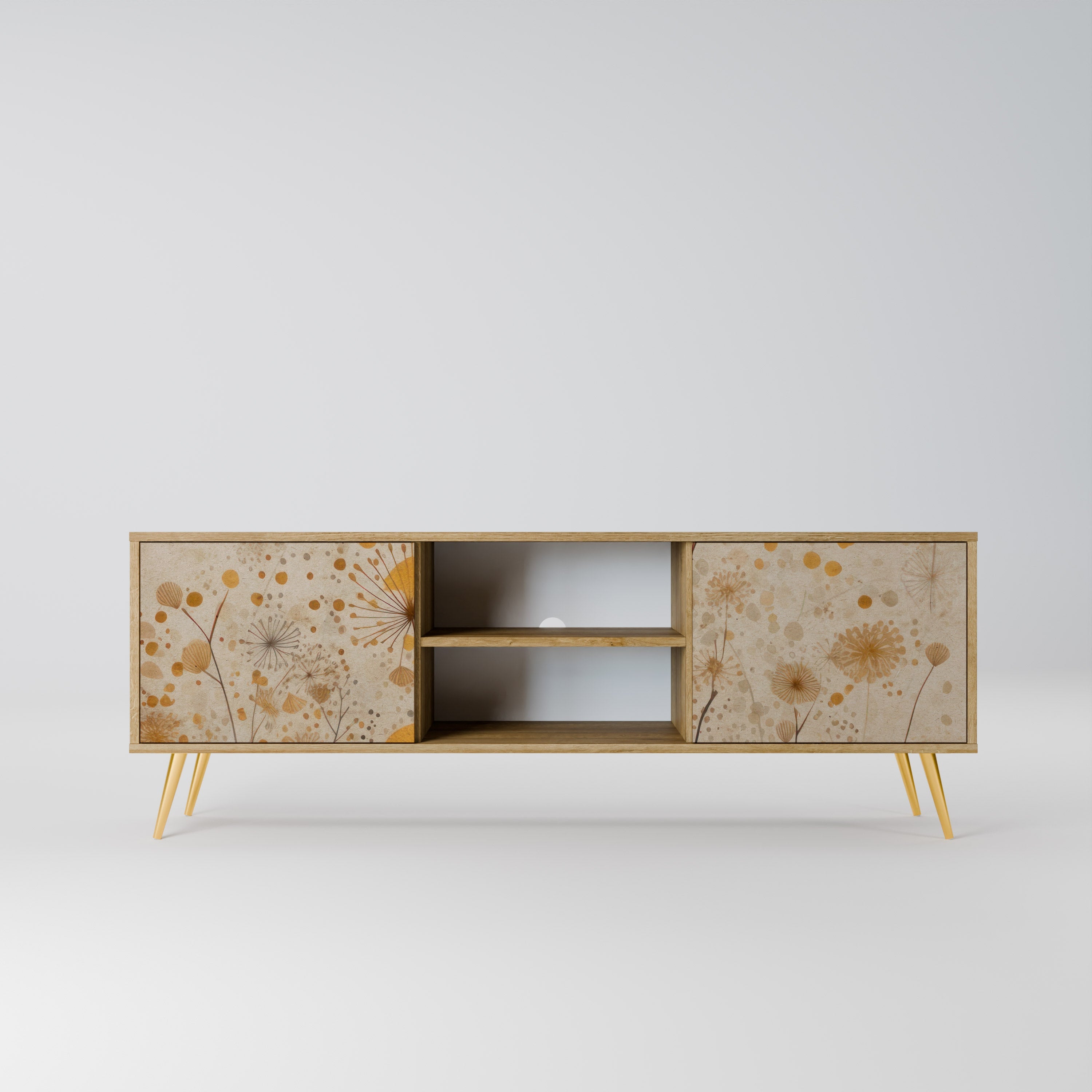 Meuble TV 2 portes MORNING GLADE effet chêne