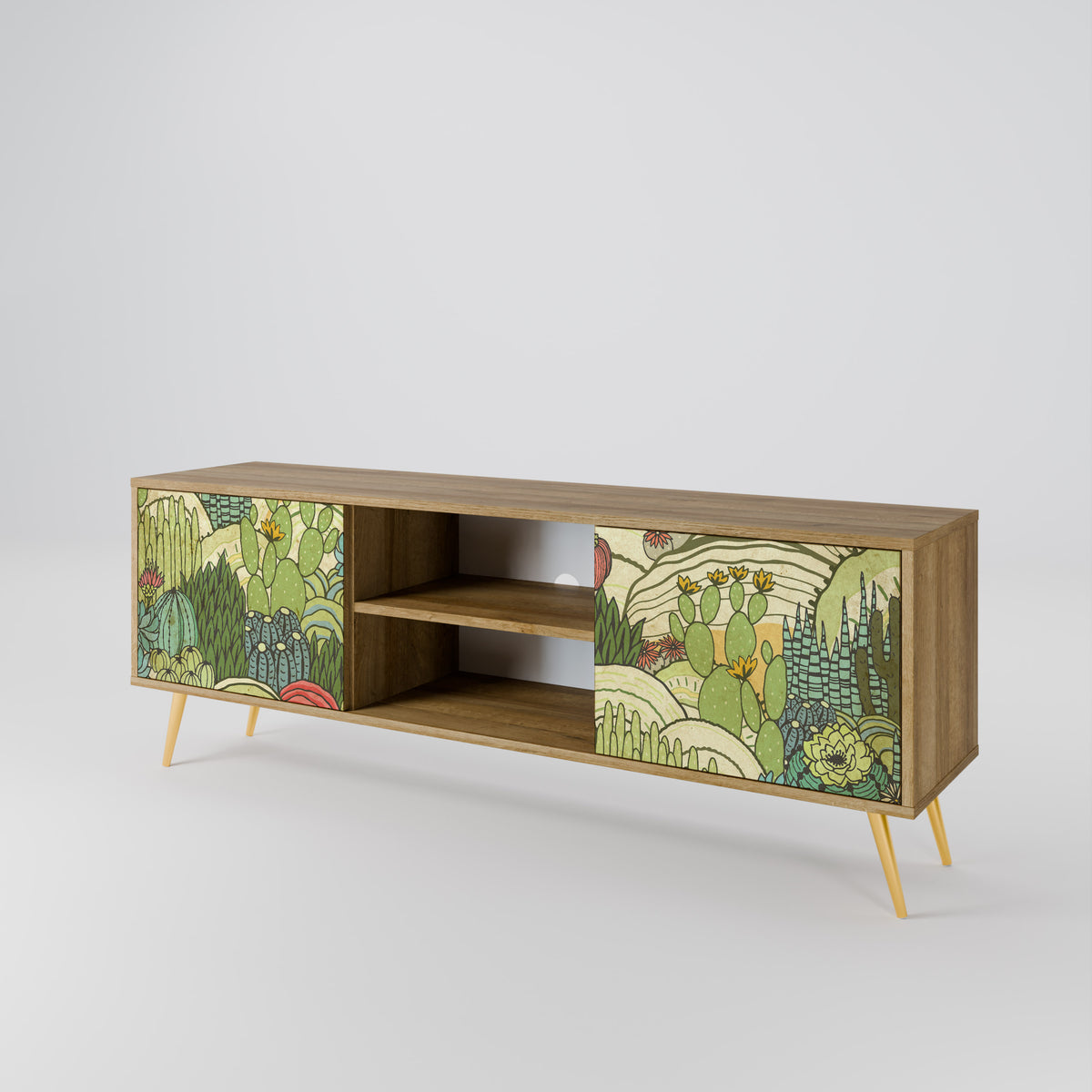 SUCCULENTS KALEIDOSCOPE 2-Door TV Cabinet