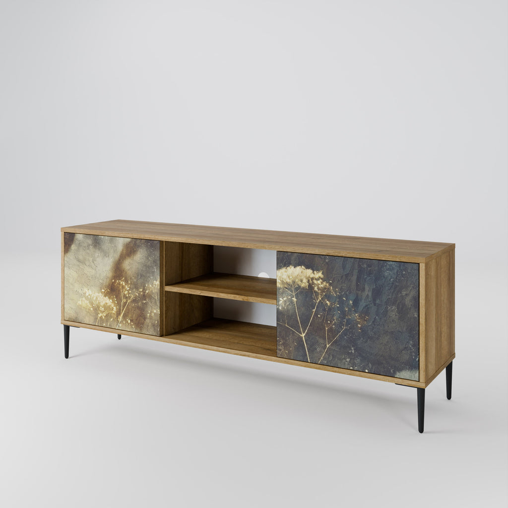 Meuble TV 2 portes GENTLE POWER effet chêne