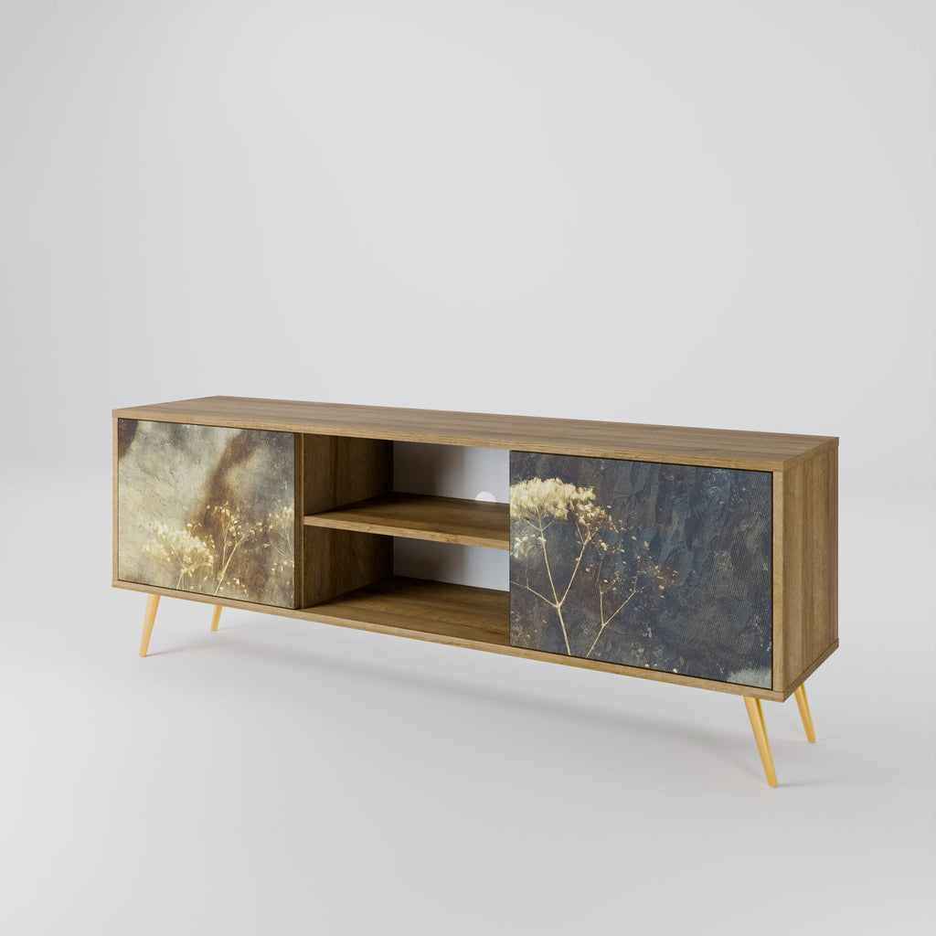 Meuble TV 2 portes GENTLE POWER effet chêne