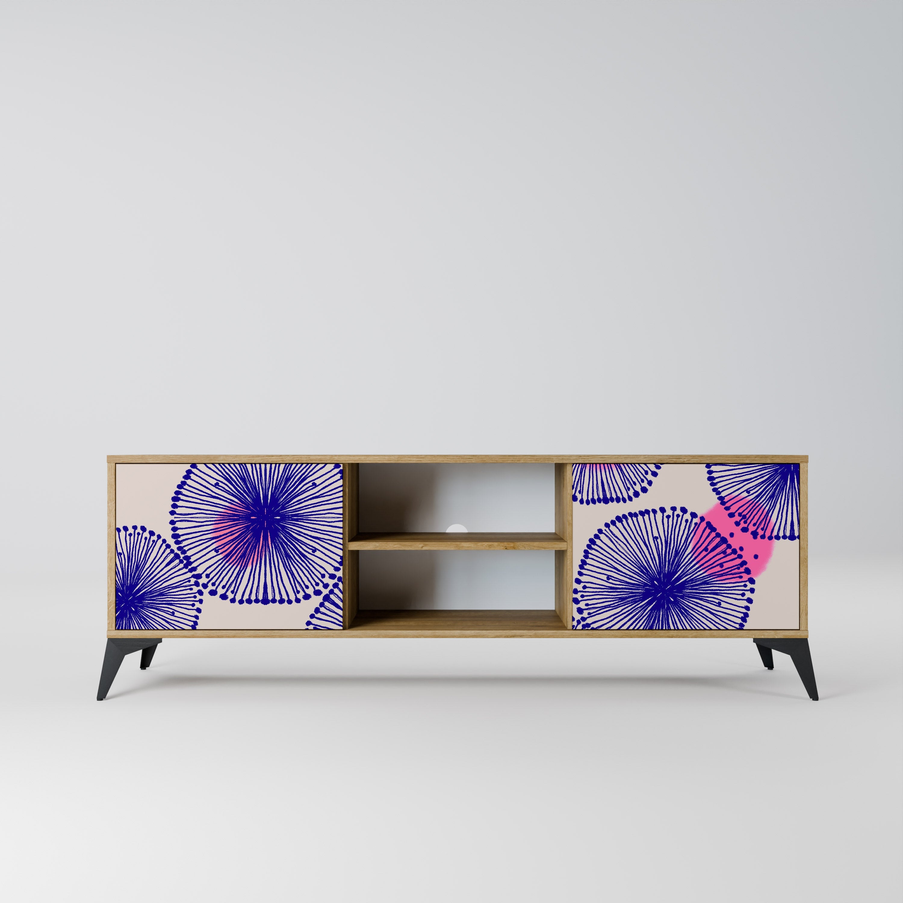 Meuble TV 2 portes MAGIC NATURE effet chêne