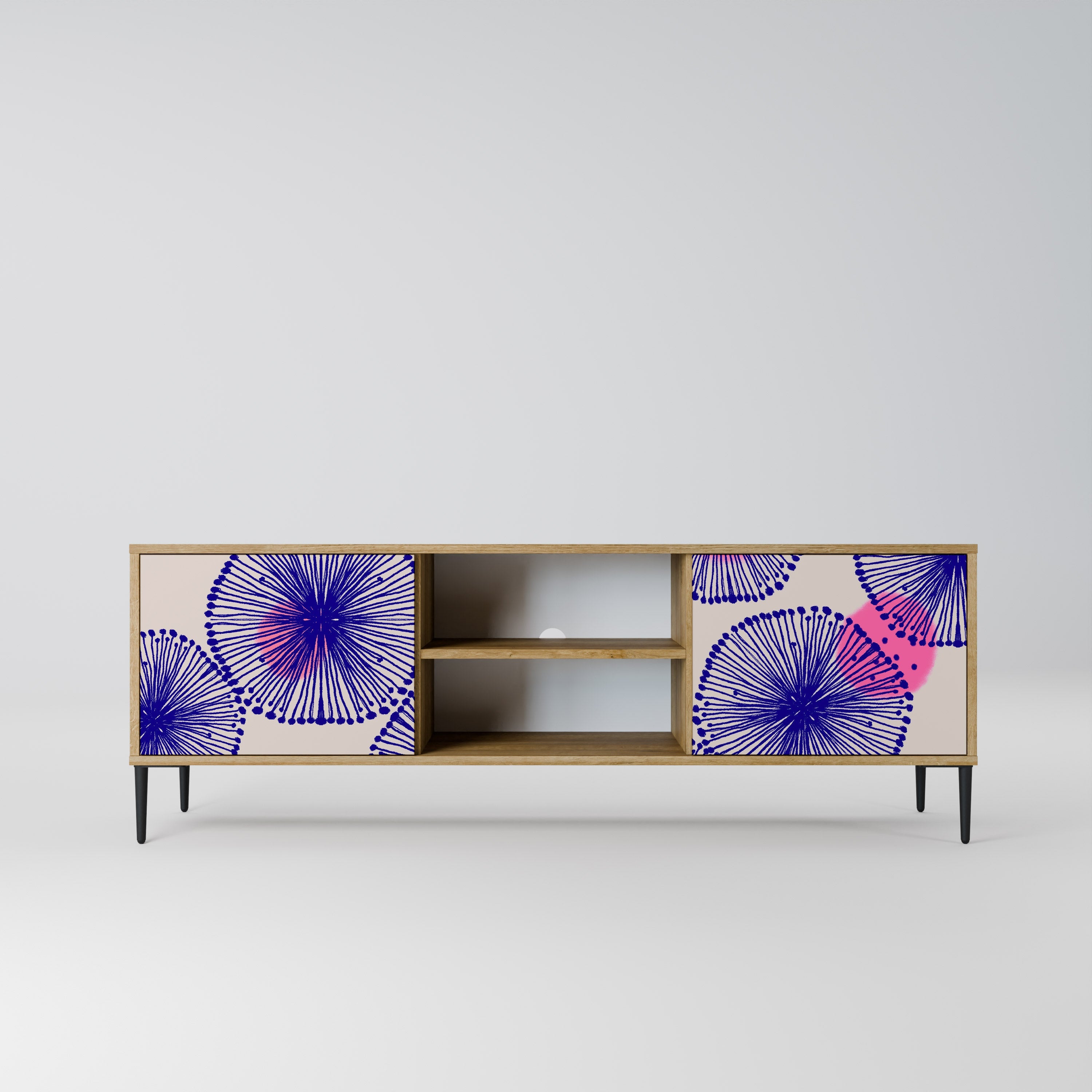 Meuble TV 2 portes MAGIC NATURE effet chêne