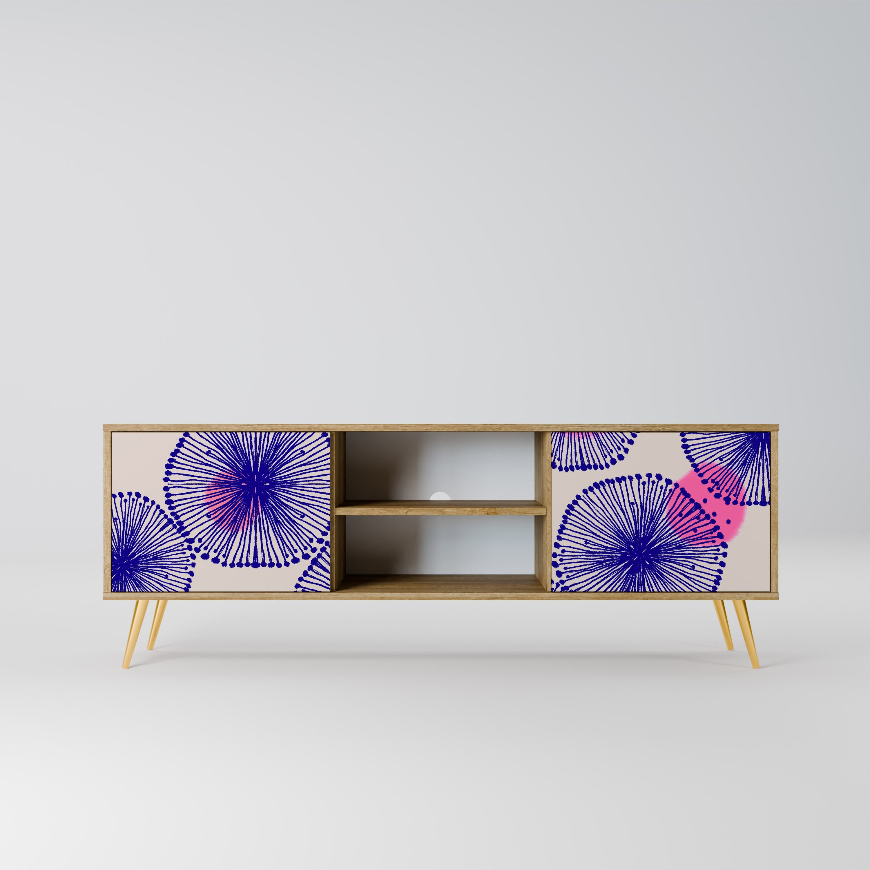 Meuble TV 2 portes MAGIC NATURE effet chêne