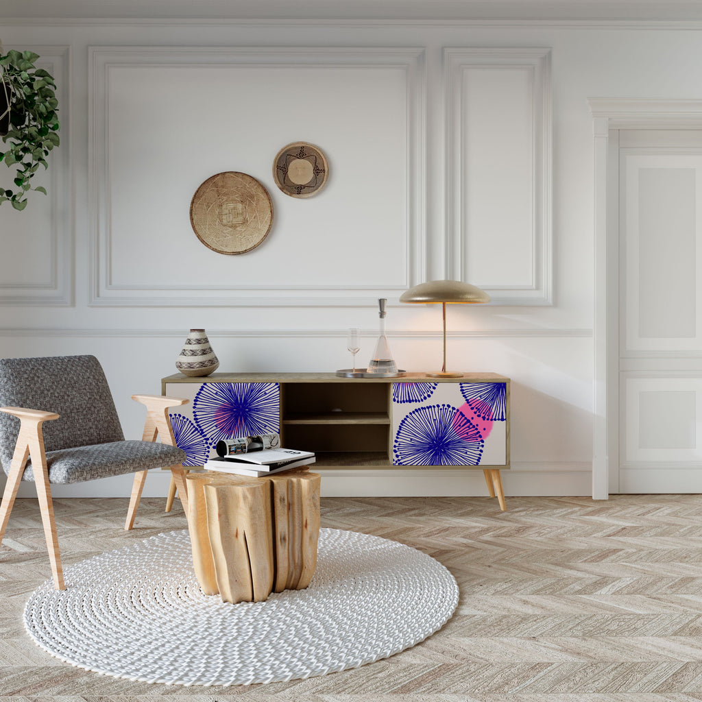 Meuble TV 2 portes MAGIC NATURE effet chêne