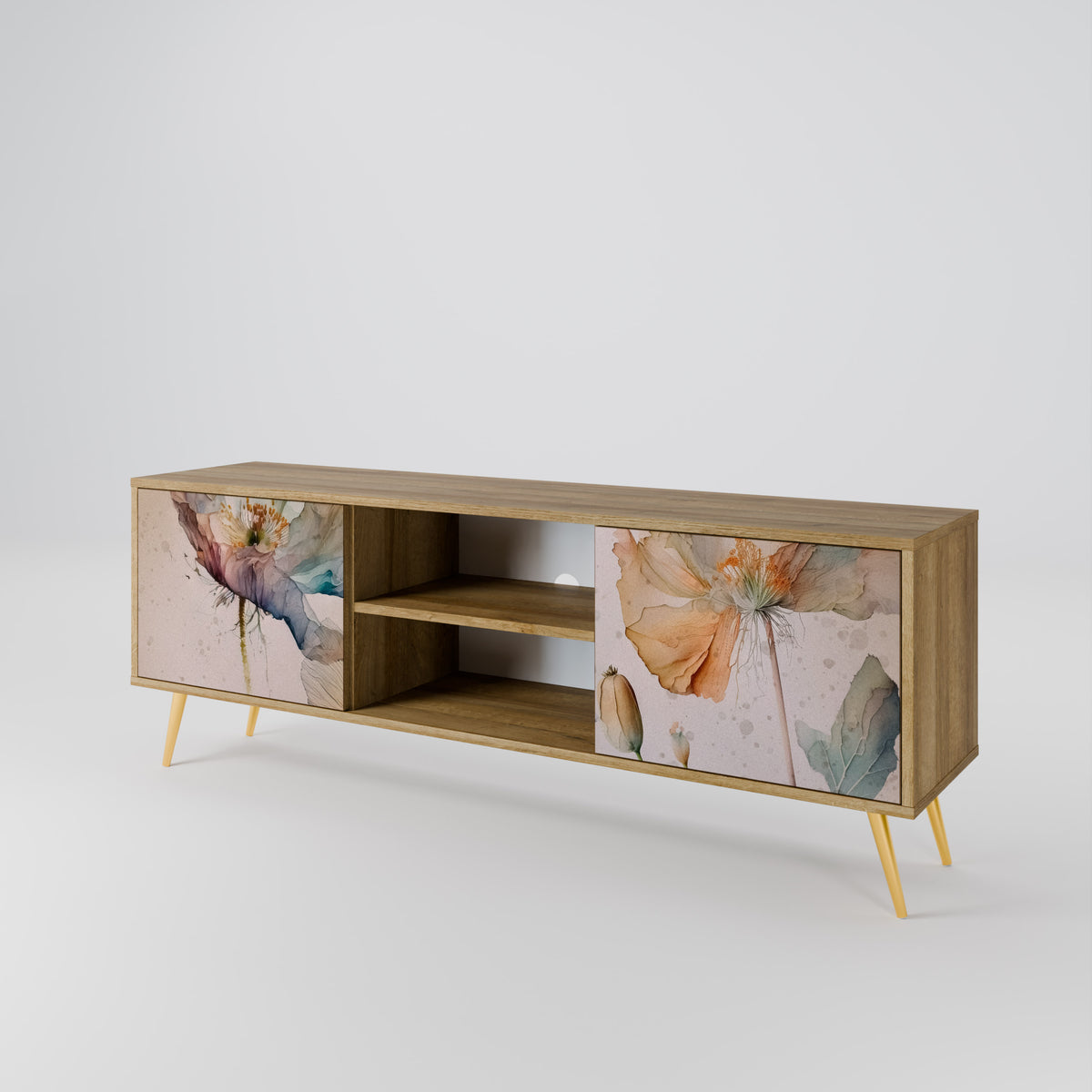 SOFTEN POPPY 2-Door TV Cabinet