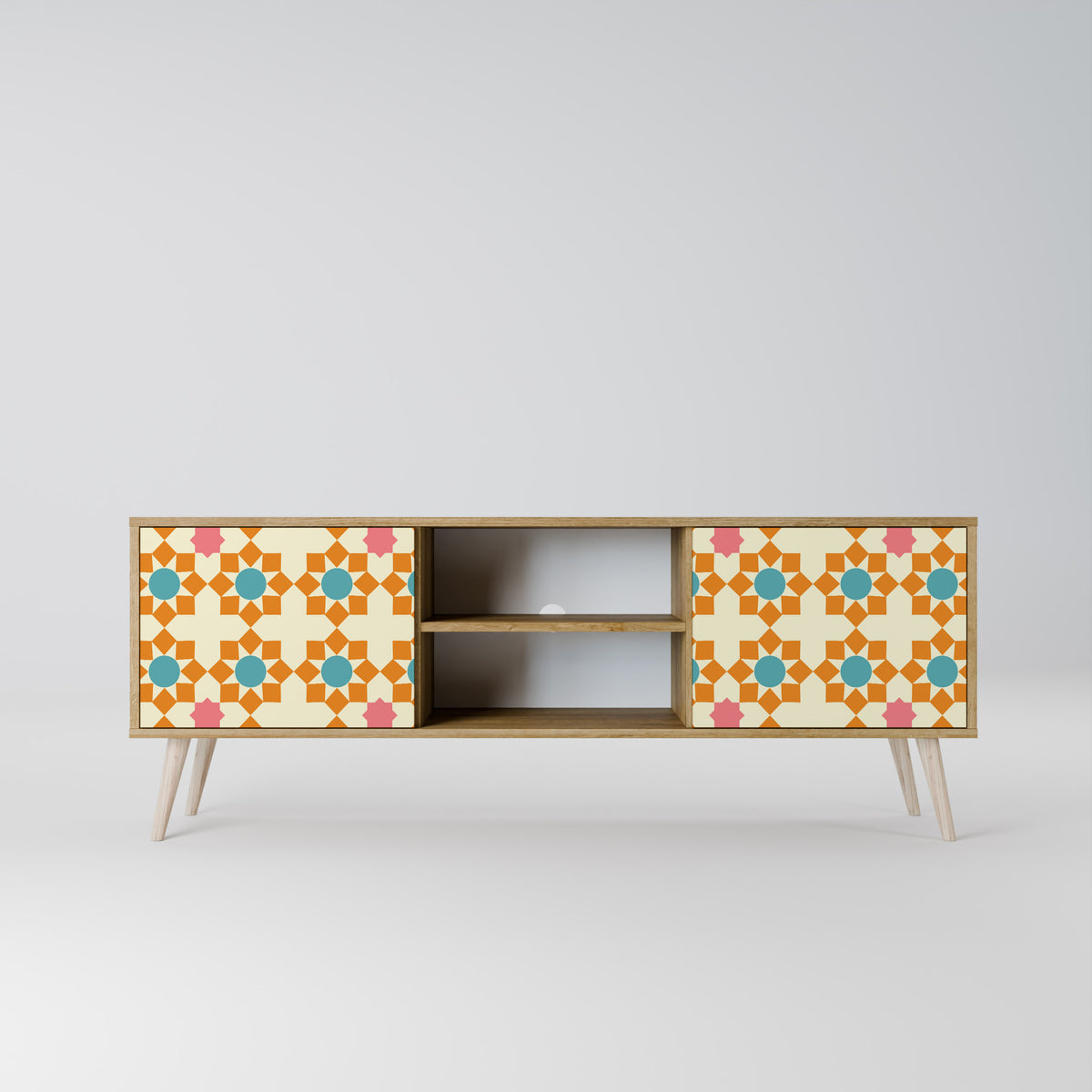 FLORAL DECOR 2-Door TV Cabinet