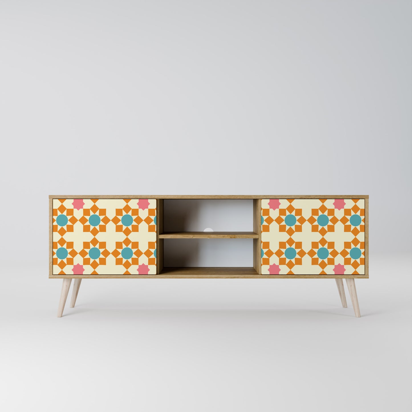FLORAL DECOR 2-Door TV Cabinet