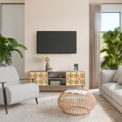 FLORAL DECOR 2-Door TV Cabinet