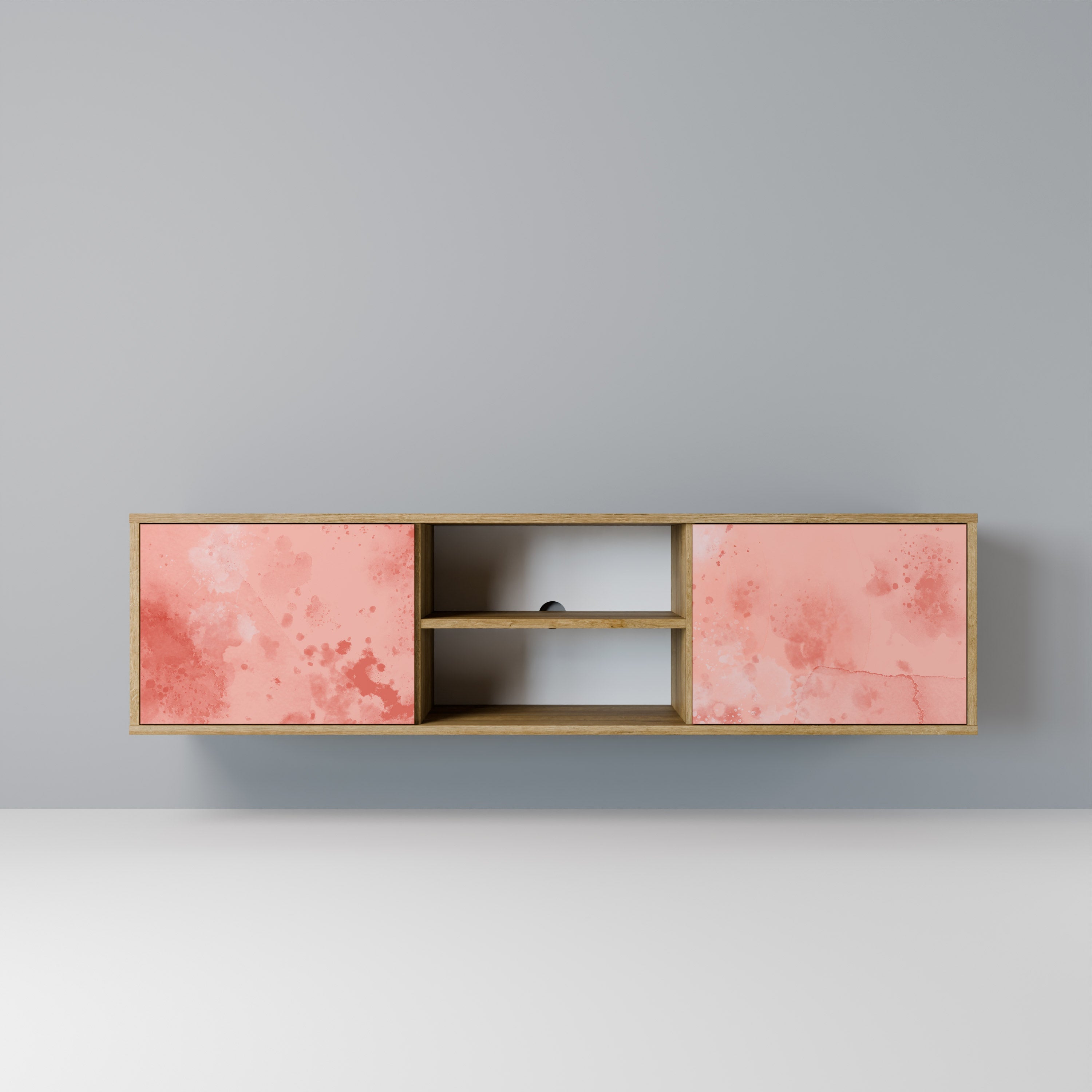 Meuble TV 2 portes CRANE DANCE effet chêne