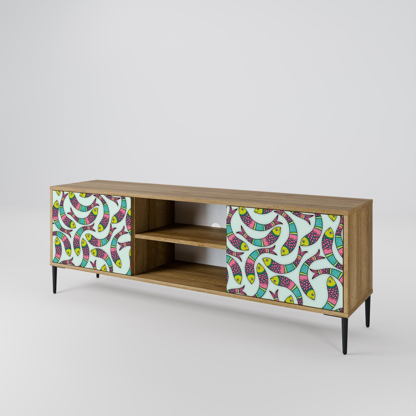 INDIAN FISH 2-Door TV Cabinet