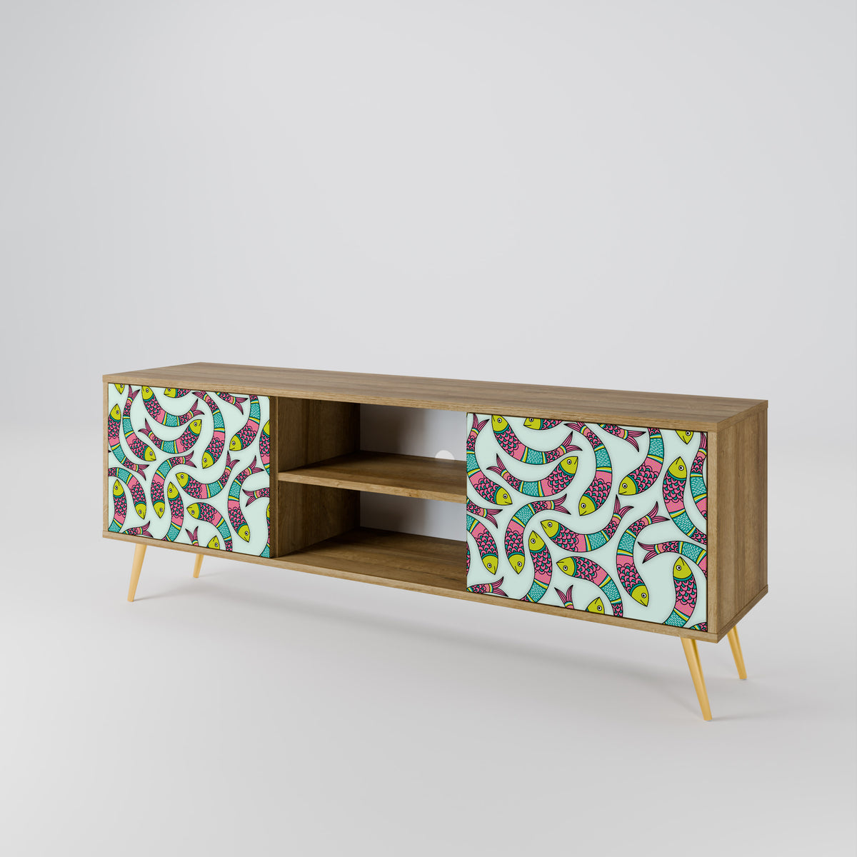 INDIAN FISH 2-Door TV Cabinet
