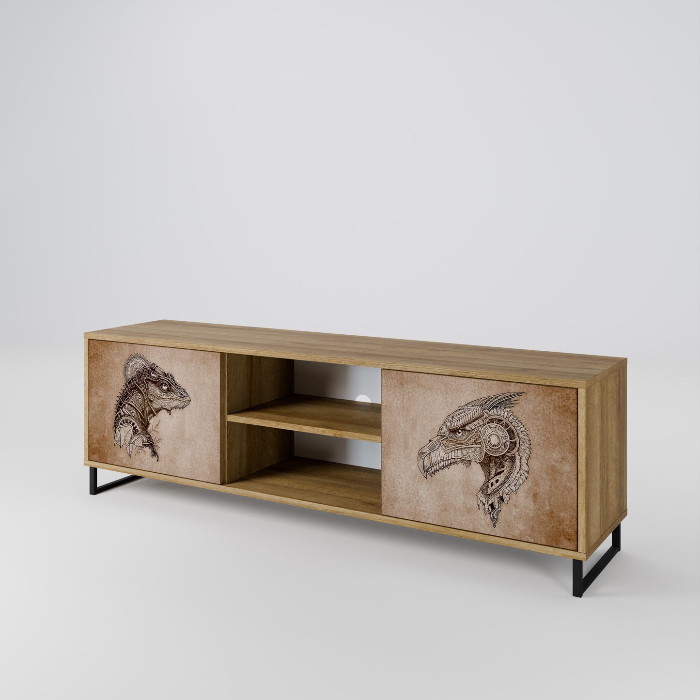 STEAMPUNK CLAN 2-Door TV Cabinet