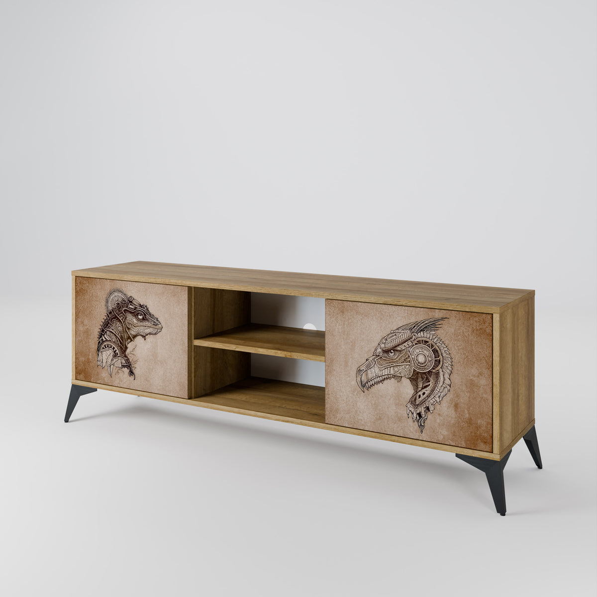 STEAMPUNK CLAN 2-Door TV Cabinet