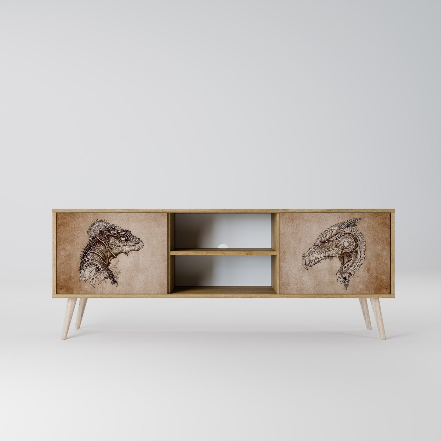 STEAMPUNK CLAN 2-Door TV Cabinet