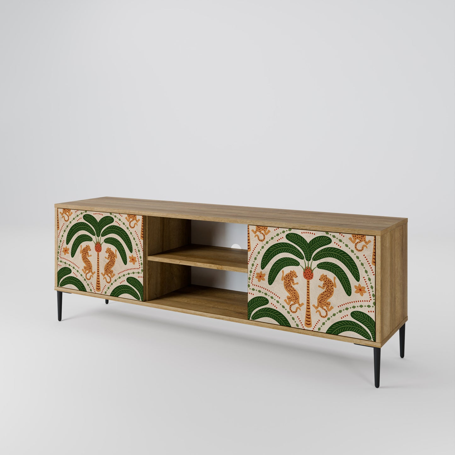 DANCING PREDATORS 2-Door TV Cabinet
