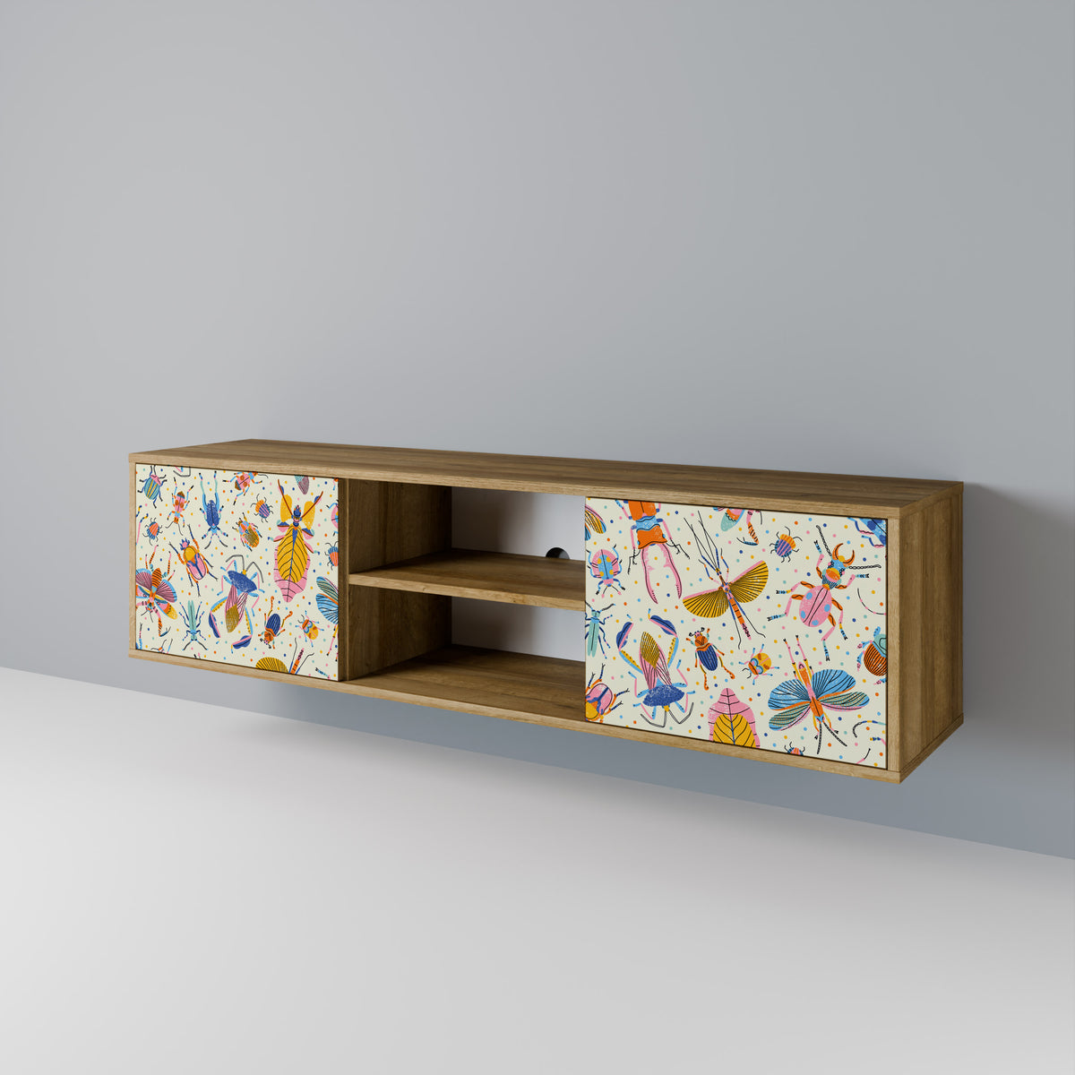 COLORFUL INSECTS 2-Door TV Cabinet