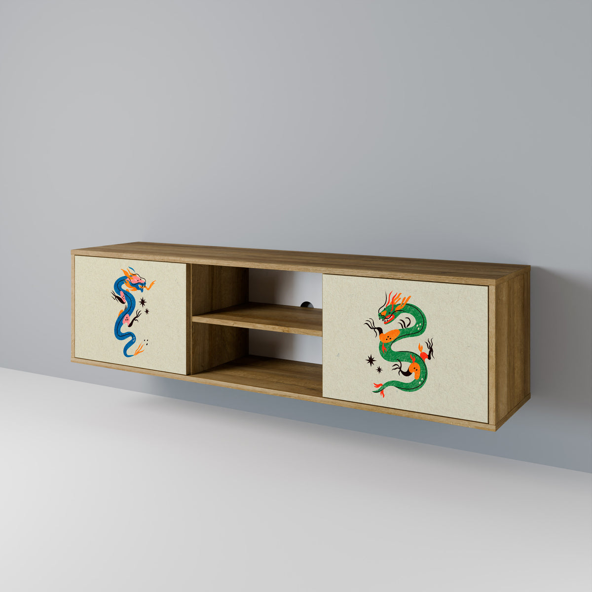 MYTHOLOGICAL CREATURES 2-Door TV Cabinet