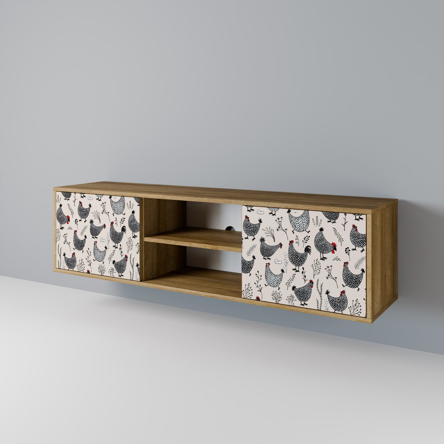 HAPPY HENS 2-Door TV Cabinet