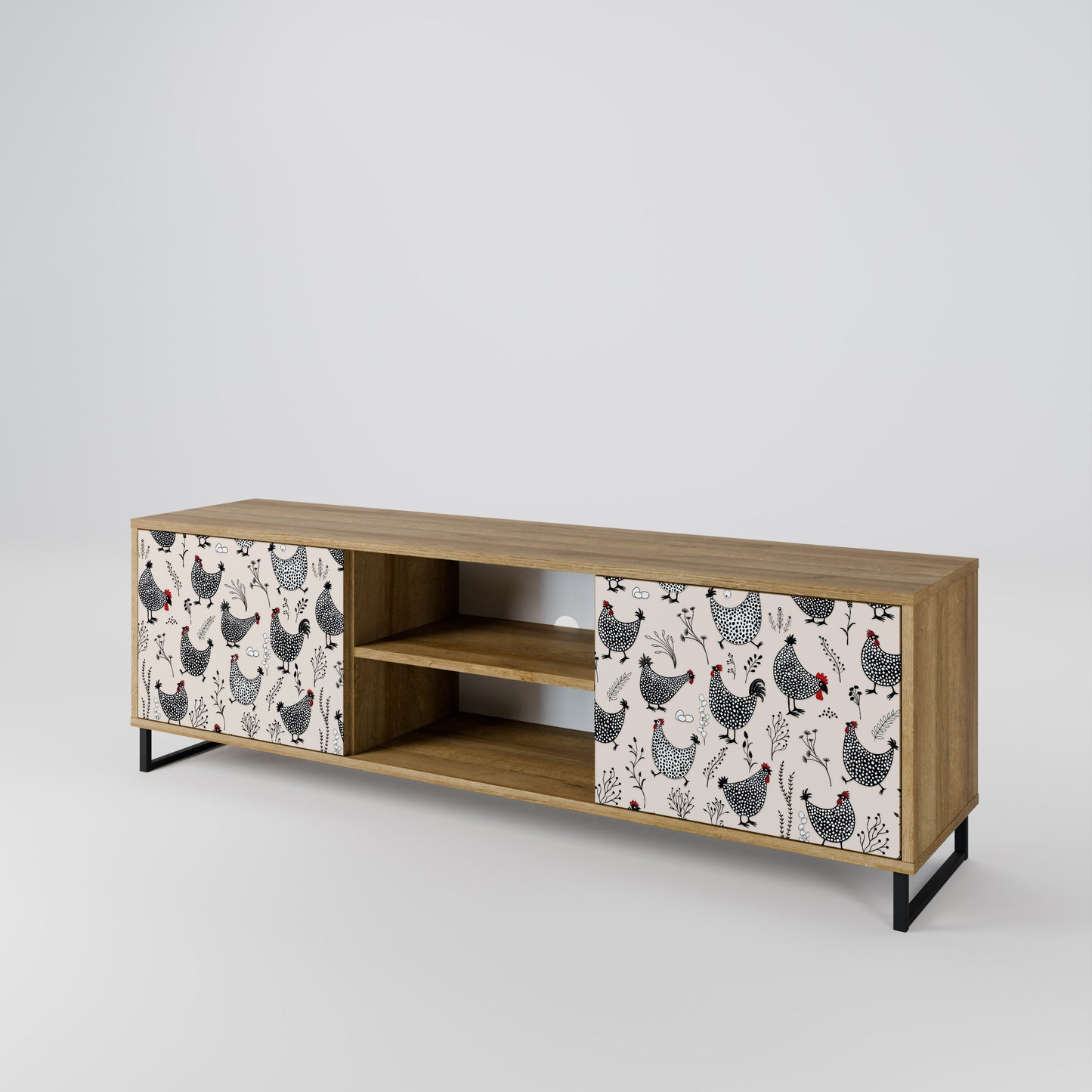 HAPPY HENS 2-Door TV Cabinet