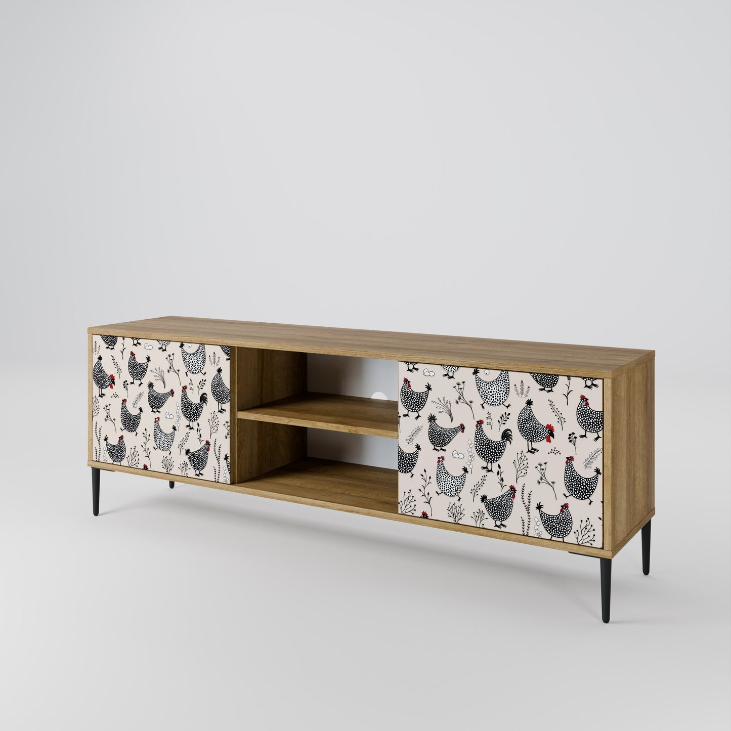 HAPPY HENS 2-Door TV Cabinet