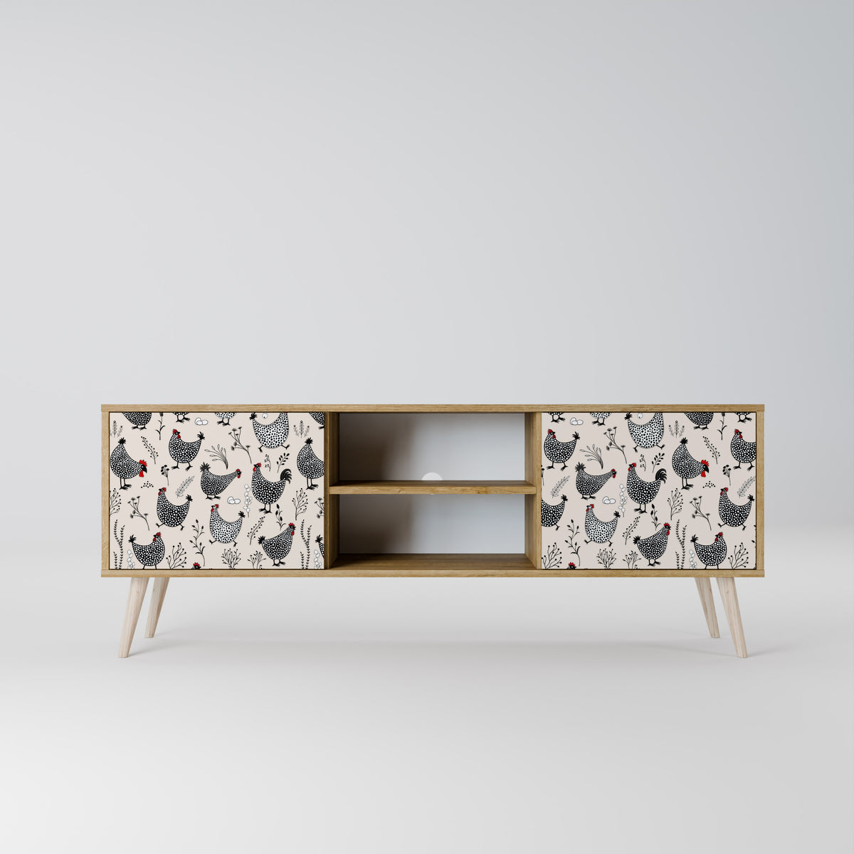 HAPPY HENS 2-Door TV Cabinet