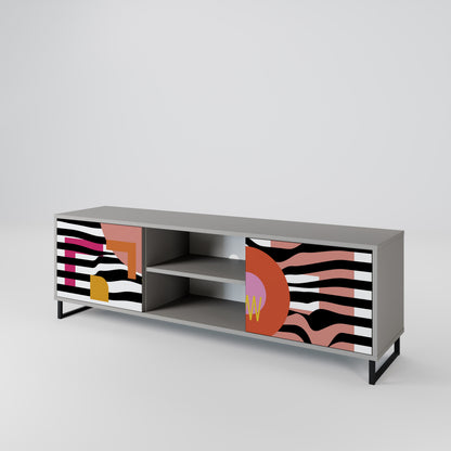 CHROMATIC ABSTRACT 2-Door TV Cabinet