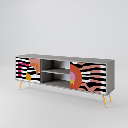 CHROMATIC ABSTRACT 2-Door TV Cabinet