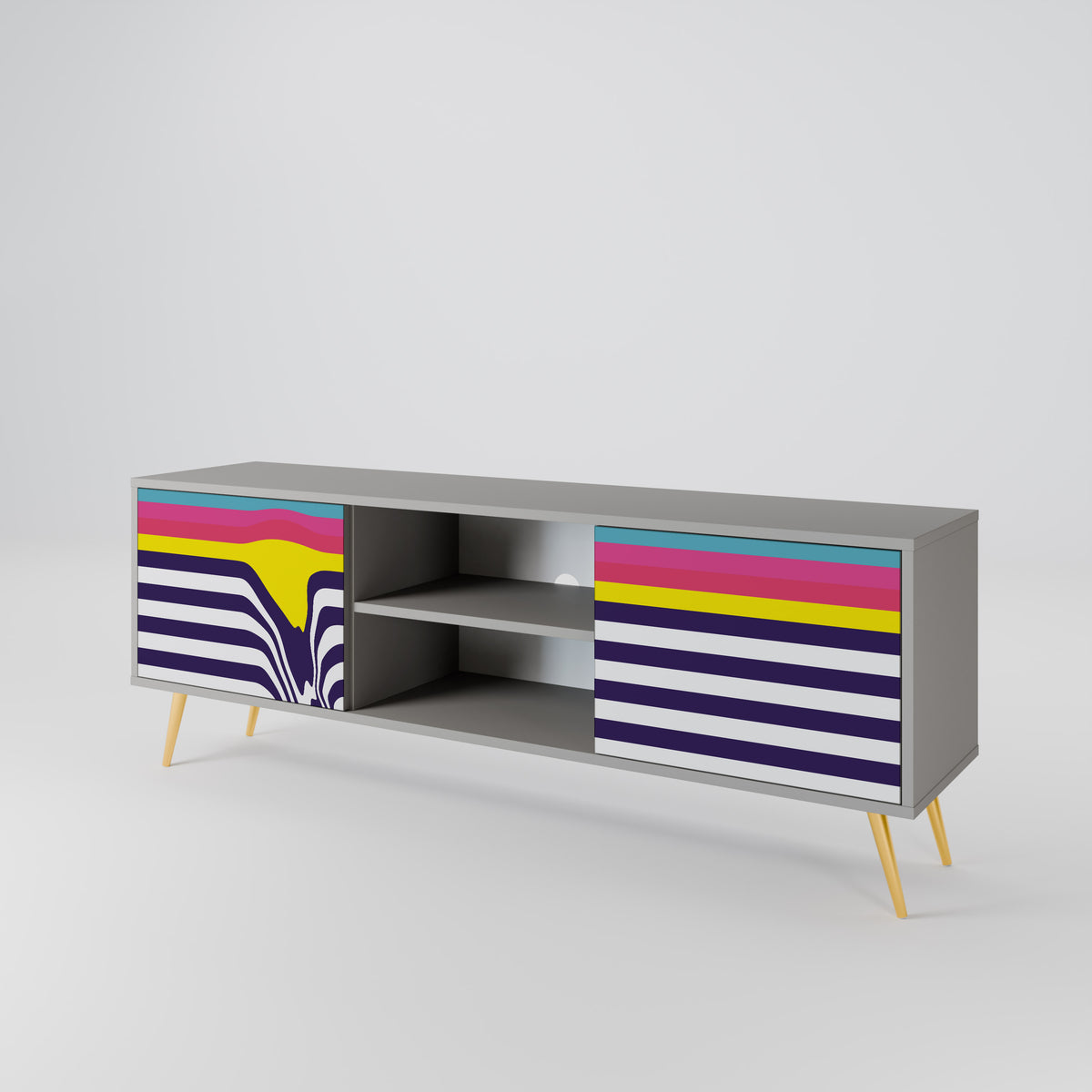 COLORFUL DIVERSION 2-Door TV Cabinet