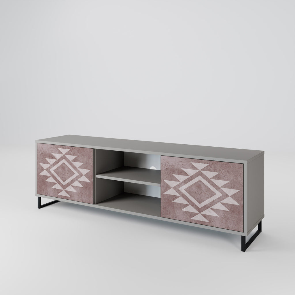 MARVEL MOSAIC 2-Door TV Stand in Grey Finish