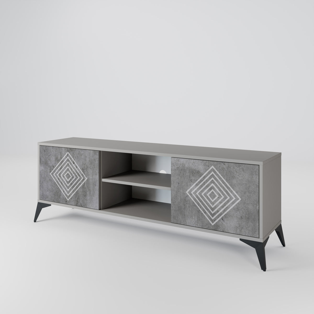 POLYGONAL ARTISTRY 2-Door TV Cabinet