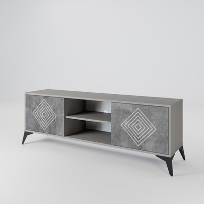POLYGONAL ARTISTRY 2-Door TV Cabinet