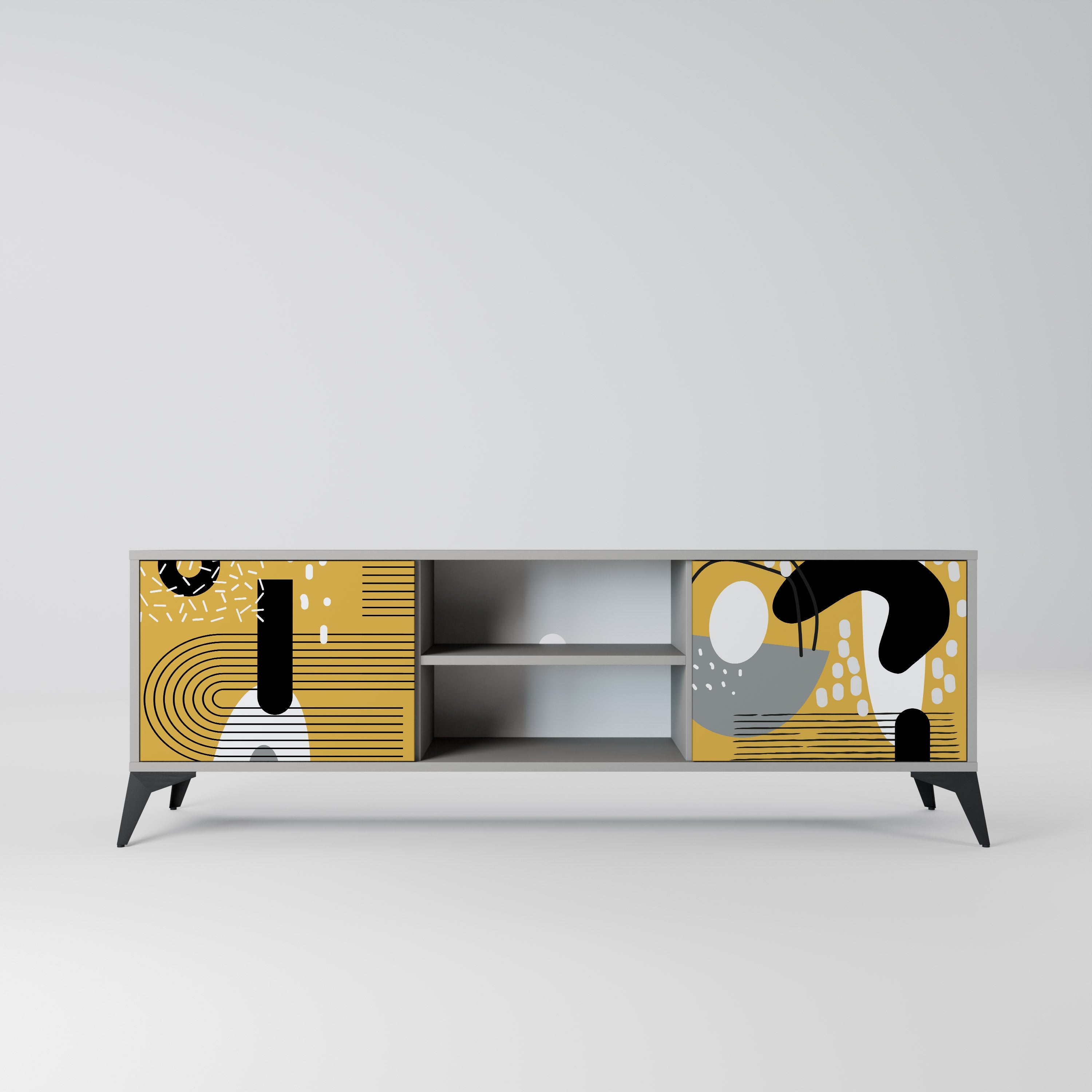 SHAPESHIFT SYMPHONY 2-Door TV Stand in Grey Finish