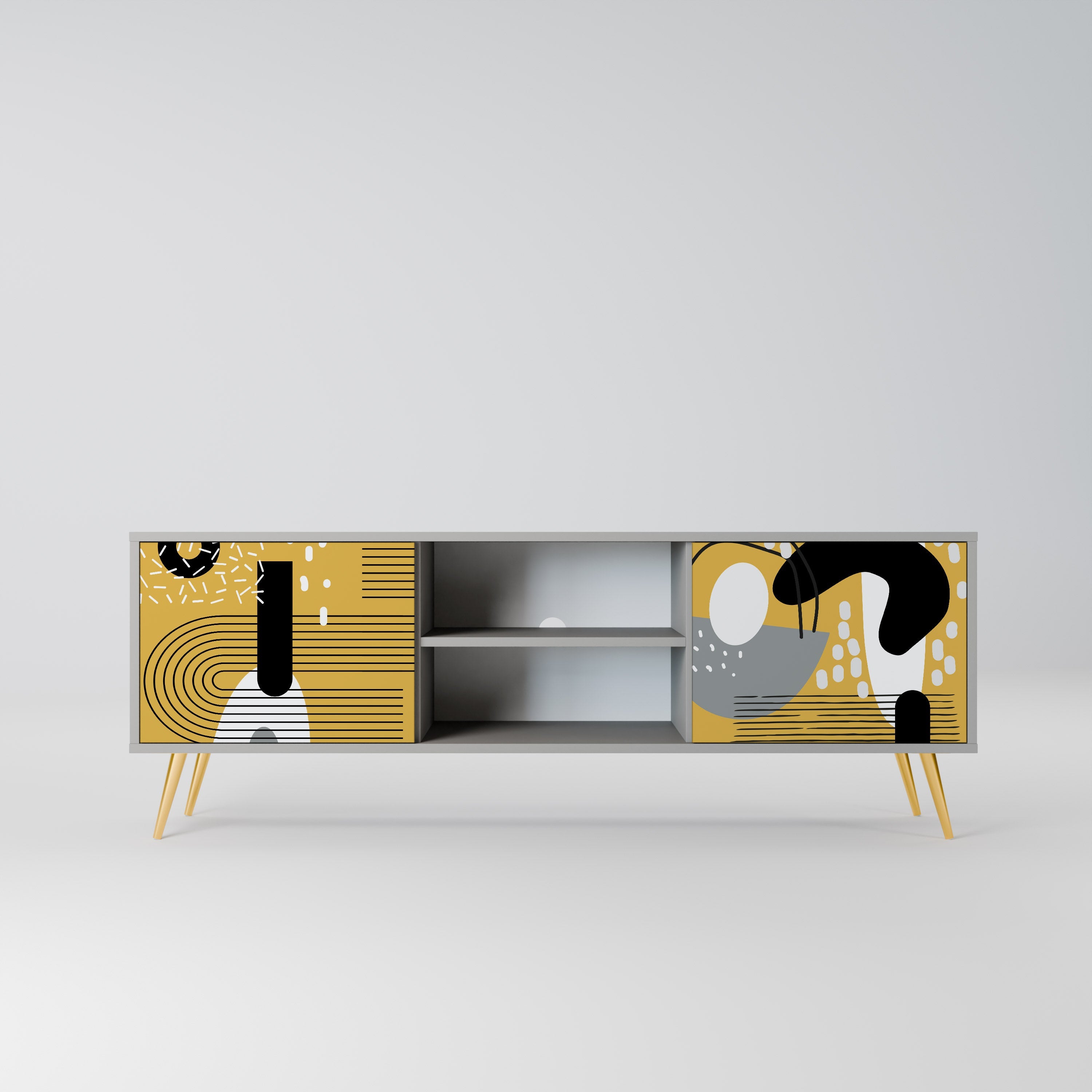 SHAPESHIFT SYMPHONY 2-Door TV Stand in Grey Finish