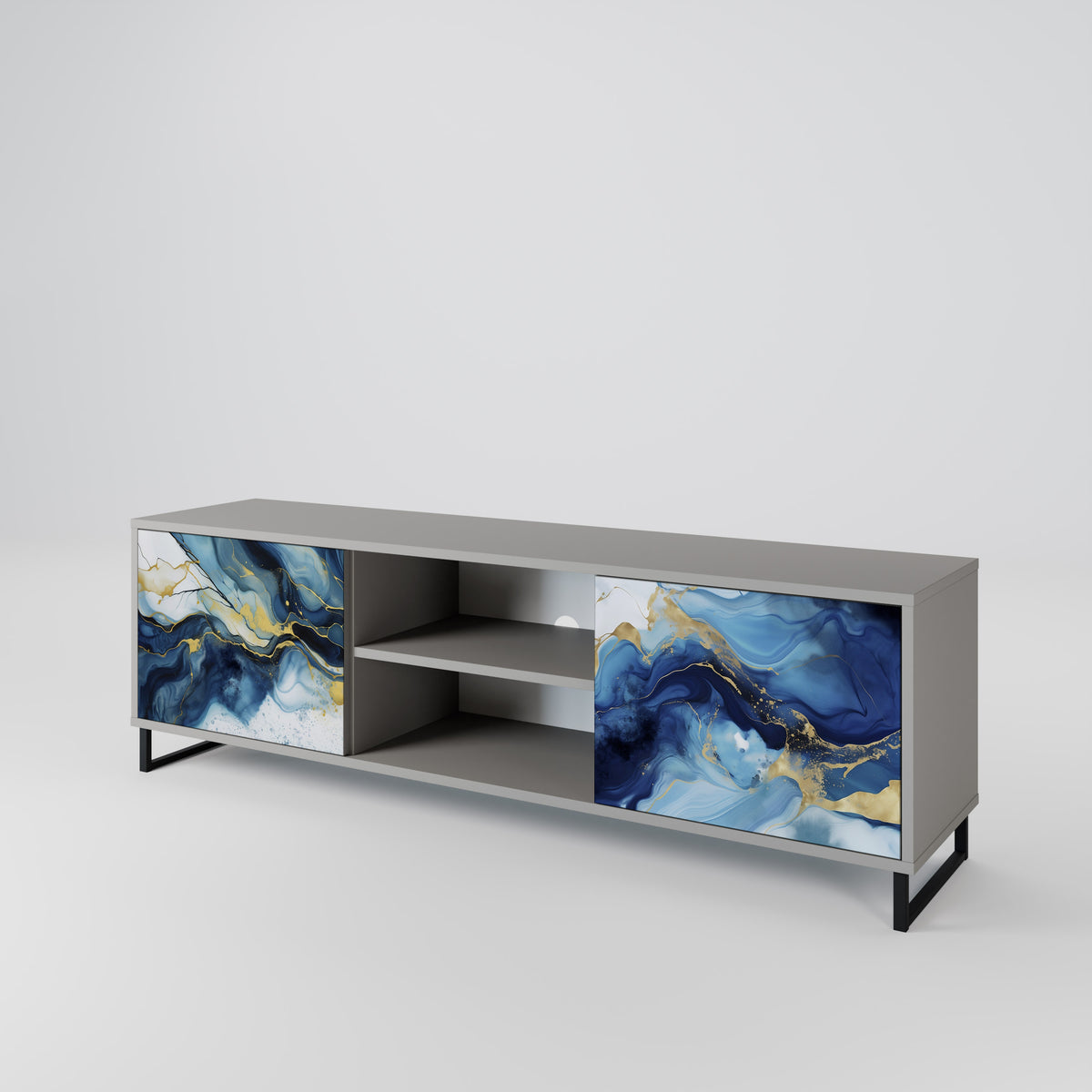 INKY MARBLE 2-Door TV Cabinet
