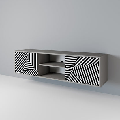 ILLUSIONARY LATTICE 2-Door TV Cabinet