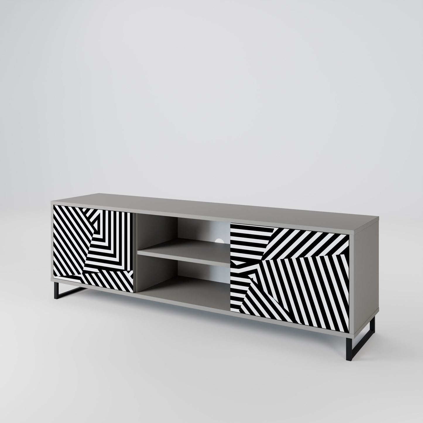 ILLUSIONARY LATTICE 2-Door TV Cabinet