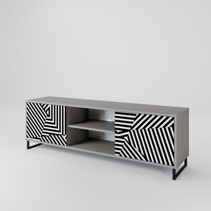 ILLUSIONARY LATTICE 2-Door TV Cabinet