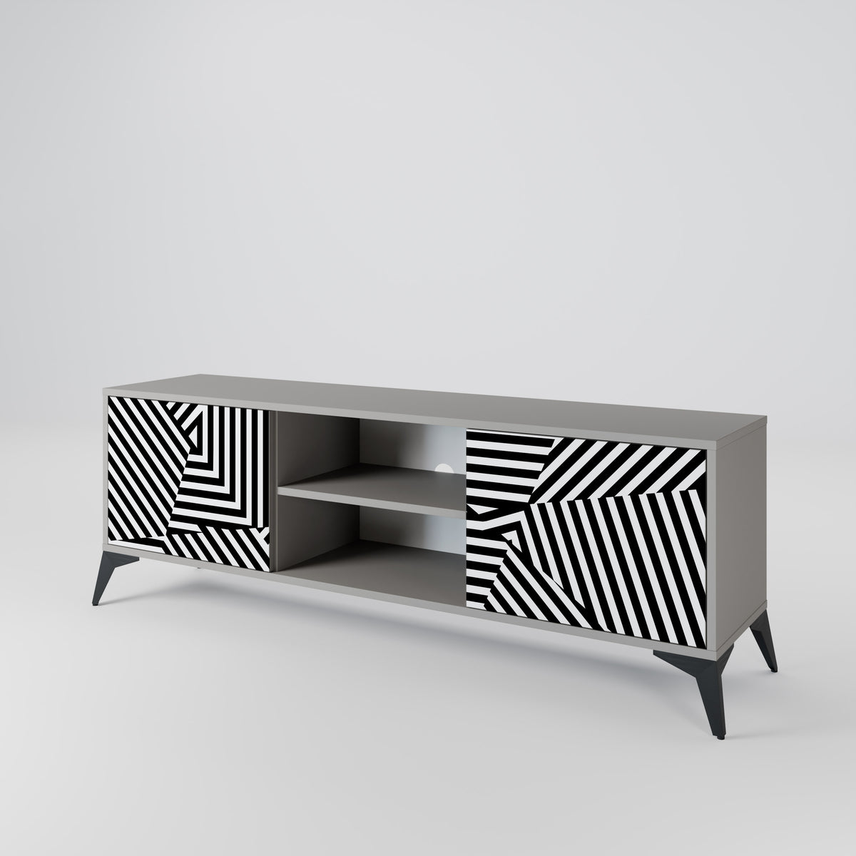 ILLUSIONARY LATTICE 2-Door TV Cabinet