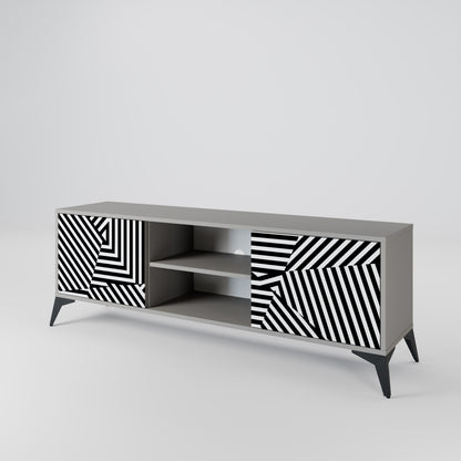 ILLUSIONARY LATTICE 2-Door TV Cabinet
