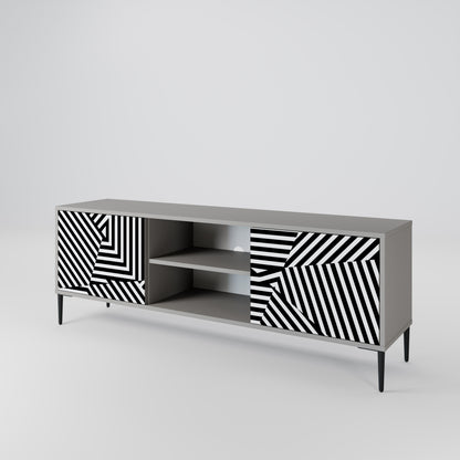 ILLUSIONARY LATTICE 2-Door TV Cabinet